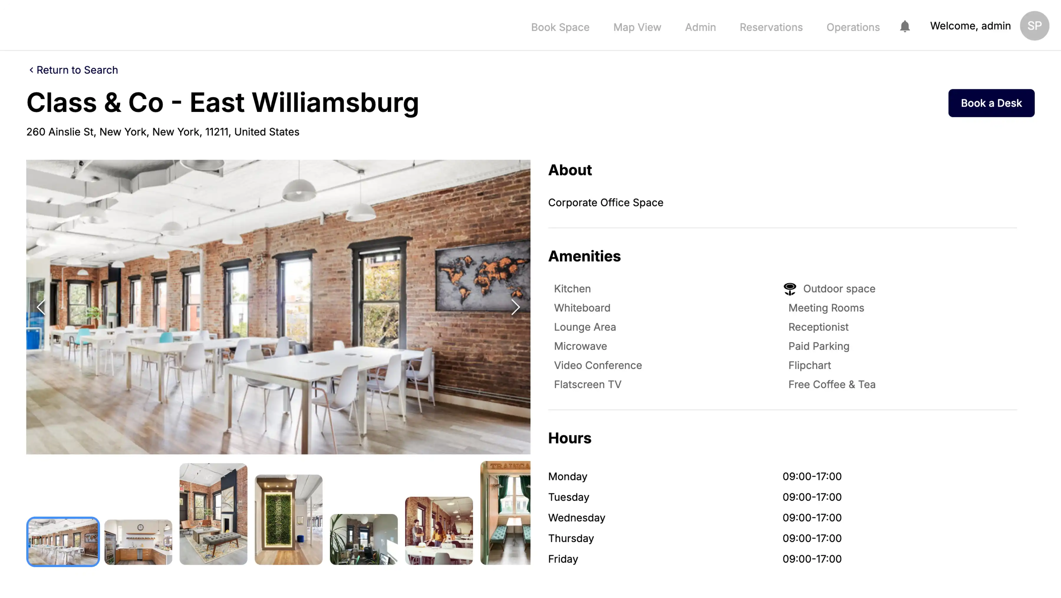Подробная информация о коворкинге