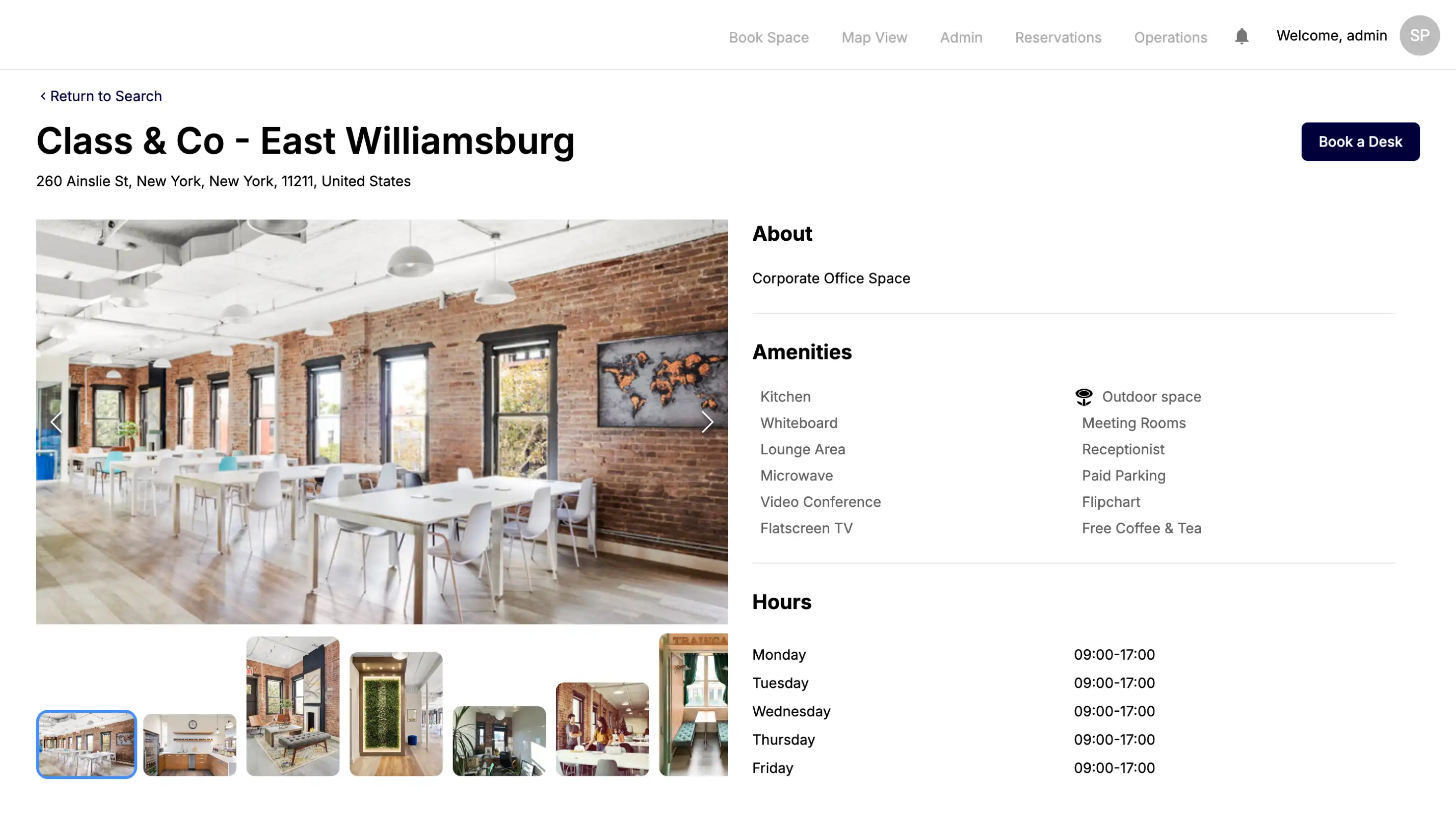 Coworking booking platform project description image